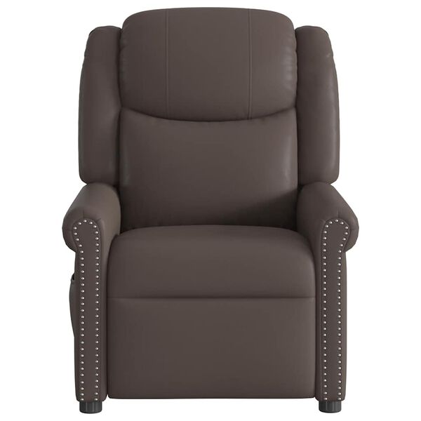 vidaXL Fauteuil de massage inclinable &eacute;lectrique marron brillant