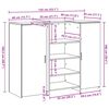 vidaXL Bureau r&eacute;ception ch&ecirc;ne sonoma 135x50x103,5 cm bois d'ing&eacute;nierie