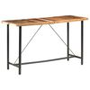 vidaXL Ensemble de bar 7 pcs Bois de r&eacute;cup&eacute;ration et cuir v&eacute;ritable