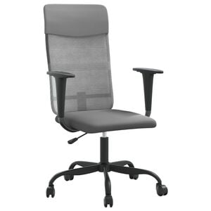 vidaXL Chaise de bureau r&eacute;glable en hauteur gris