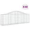 vidaXL Paniers &agrave; gabions arqu&eacute;s 30 pcs 200x30x60/80 cm Fer galvanis&eacute;
