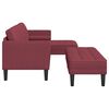 vidaXL Ensemble de Canap&eacute;s avec coussin 2 pcs Bordeaux Polyester