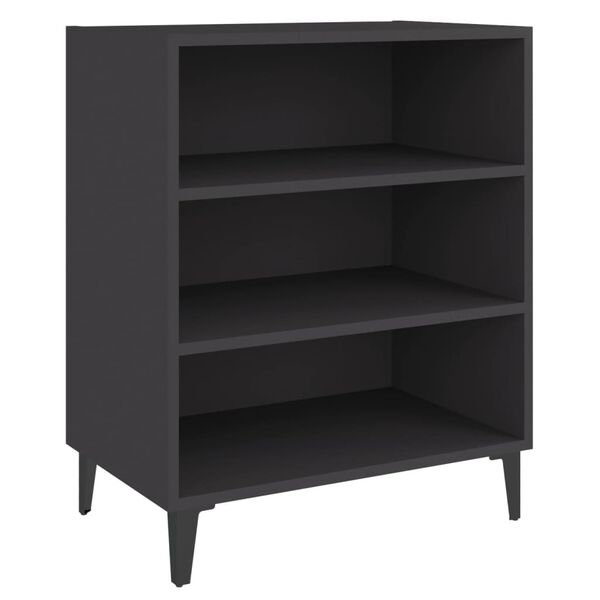 vidaXL Buffet gris 57x35x70 cm bois d'ing&eacute;nierie