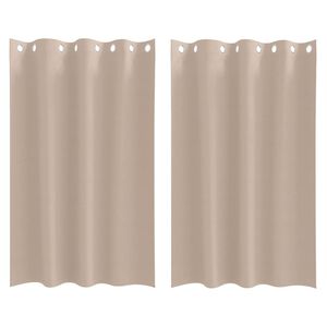 vidaXL Rideaux occultants avec anneaux 2 pc Taupe 175 x 140 cm