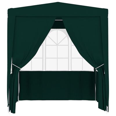 vidaXL Tente de réception avec parois latérales 2x2 m Vert 90 g/m²