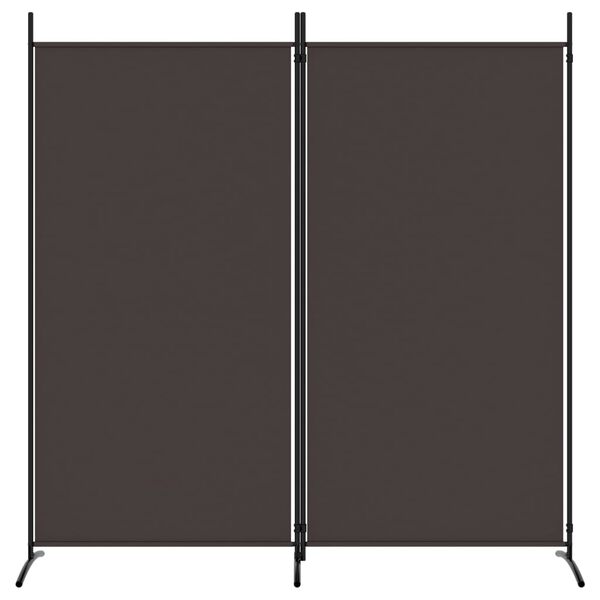 vidaXL Cloison de séparation 2 panneaux Marron 175x180 cm Tissu