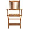 vidaXL Ensemble &agrave; manger d'ext&eacute;rieur pliable 5pcs Bois d'acacia solide