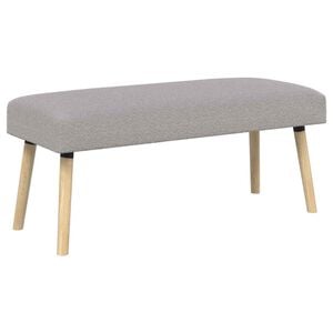 vidaXL banc Uni Gris clair 110 x 40 x 46 cm Boucl&eacute;