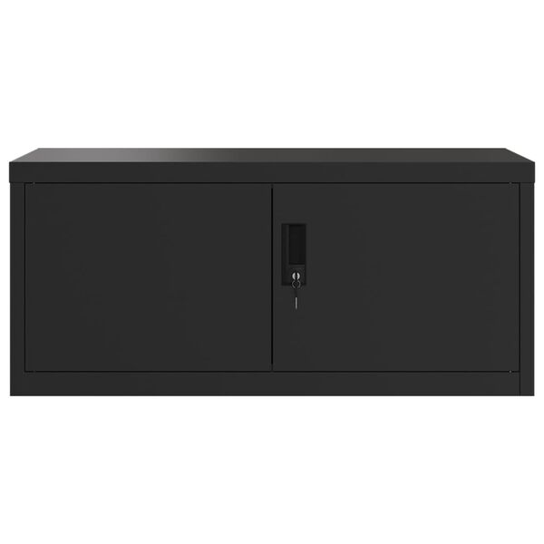 vidaXL Classeur noir 90x40x145 cm acier