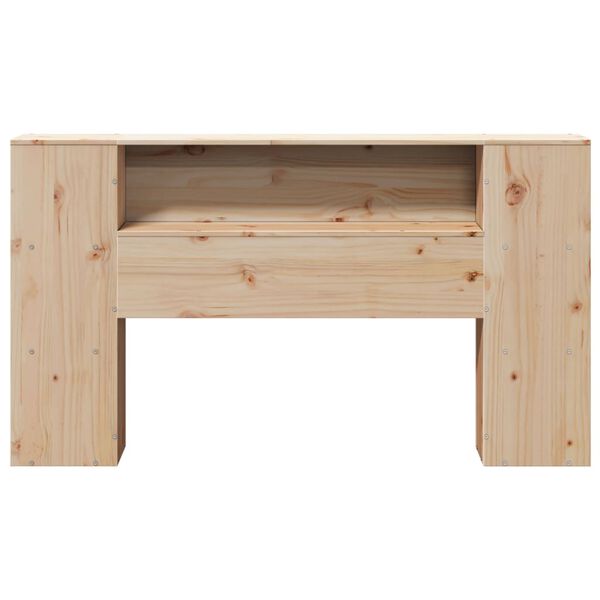 vidaXL T&ecirc;te de lit avec rangement 160 cm bois massif de pin