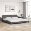 vidaXL Cadre de lit Dover gris 200x200 cm similicuir