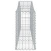 vidaXL Paniers &agrave; gabions arqu&eacute;s 20 pcs 200x30x60/80 cm Fer galvanis&eacute;