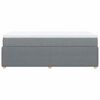 vidaXL Sommier &agrave; lattes de lit avec matelas Gris clair 90x200 cm Tissu