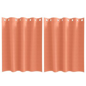 vidaXL Rideaux occultants avec anneaux 2 pc Terre cuite 140 x 140 cm