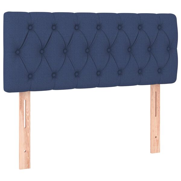 vidaXL T&ecirc;te de lit Bleu 90x7x78/88 cm Tissu