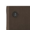 vidaXL Lit avec matelas et &eacute;clairage USB Marron fonc&eacute; Tissu 90x200 cm