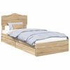 vidaXL Lit de Rangement Ch&ecirc;ne Sonoma 90 x 190 cm Bois d'ing&eacute;nierie