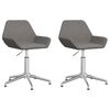 vidaXL Chaises pivotantes &agrave; manger lot de 2 Gris fonc&eacute; Tissu