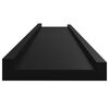 vidaXL &Eacute;tag&egrave;res murales 4 pcs Noir 100x9x3 cm