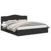 vidaXL Lit de Rangement Noir 200 x 200 cm Bois d'ing&eacute;nierie