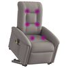vidaXL Fauteuil inclinable de massage &eacute;lectrique Taupe Tissu