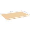 vidaXL Tissu de remplacement pour auvent Jaune et blanc 6x3,5 m