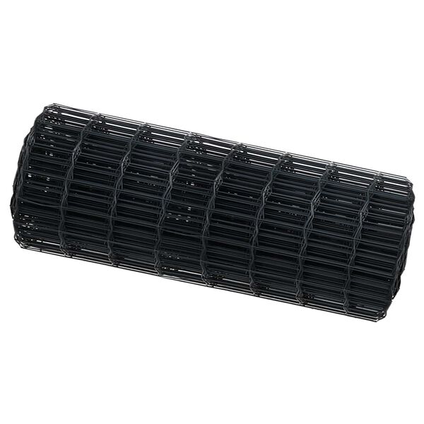 vidaXL Cl&ocirc;ture Euro Gris 0,8 x 10 m Fer rev&ecirc;tu de PVC