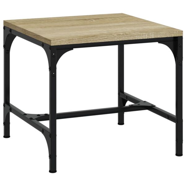 vidaXL Table basse Ch&ecirc;ne sonoma 50x50x35 cm Bois d'ing&eacute;nierie