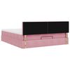 VidaXL Cadre de lit ottoman avec matelas rose 180x200 cm velours