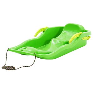 vidaXL Tra&icirc;neau avec freins Vert 87x40x18 cm Polypropyl&egrave;ne