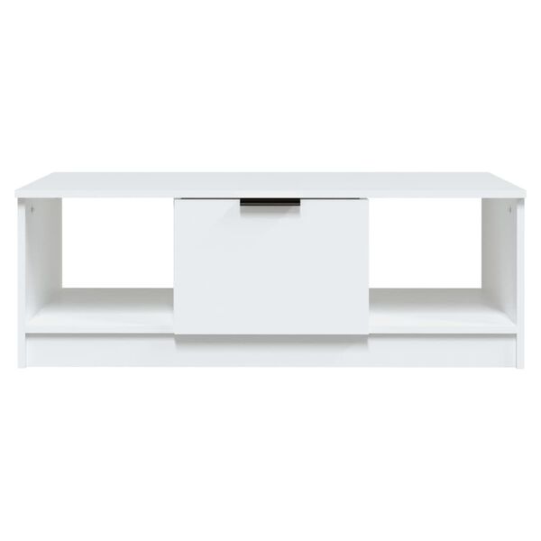 vidaXL Table basse blanc 102x50x36 cm bois d'ing&eacute;nierie
