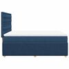 vidaXL Sommier &agrave; lattes de lit avec matelas Bleu 160x200 cm Tissu