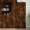 vidaXL Buffet haut ch&ecirc;ne fum&eacute; 40x42,5x185 cm bois d'ing&eacute;nierie