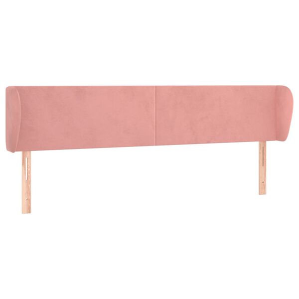 vidaXL T&ecirc;te de lit avec oreilles Rose 183x23x78/88 cm Velours