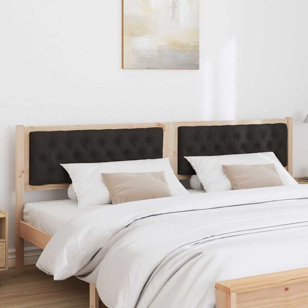 vidaXL T&ecirc;te de lit Autre Marron et noir 200 cm Bois massif en pin