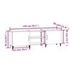 vidaXL Meuble TV noir 150x30x50 cm bois d'ing&eacute;nierie