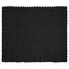 vidaXL Couverture en Fourrure de Lapin Synth&eacute;tique Olite 4 pcs Noir