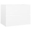 vidaXL Ensemble de meubles de salle de bain blanc bois d'ing&eacute;nierie