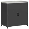 vidaXL Ensemble de rangement cuisine 2 pcs Noir Acier lamin&eacute; &agrave; froid