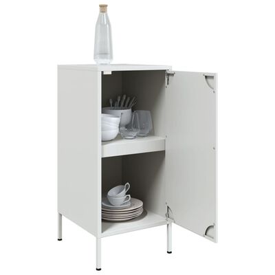 vidaXL Buffet blanc 36x39x79 cm acier laminé à froid