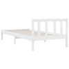 vidaXL Cadre de lit sans matelas blanc bois massif