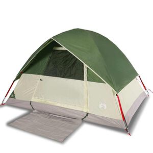 vidaXL Tente de camping &agrave; d&ocirc;me 4 personnes vert imperm&eacute;able