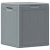 vidaXL Bo&icirc;te de rangement de jardin 90 L Gris PP aspect bois