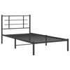 vidaXL Cadre de lit m&eacute;tal sans matelas avec t&ecirc;te de lit noir 100x200cm