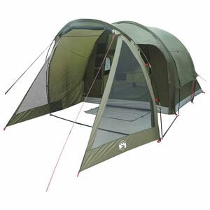 vidaXL Tente Cabane 4 personne Vert olive Polyester et Acier