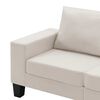 vidaXL Canap&eacute; Cr&egrave;me 5 places tissu