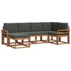 vidaXL Ensemble de canap&eacute;s d'ext&eacute;rieur 6 pc Naturel et Anthracite