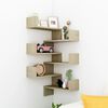 vidaXL &Eacute;tag&egrave;res murales d'angle 2 pcs Ch&ecirc;ne sonoma Bois d&rsquo;ing&eacute;nierie