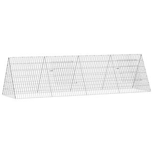 vidaXL Cage pour lapins Argent&eacute; 215 x 55 x 55 cm Acier galvanis&eacute;