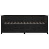 vidaXL Lit de jour sans matelas noir 80x200 cm bois de pin massif